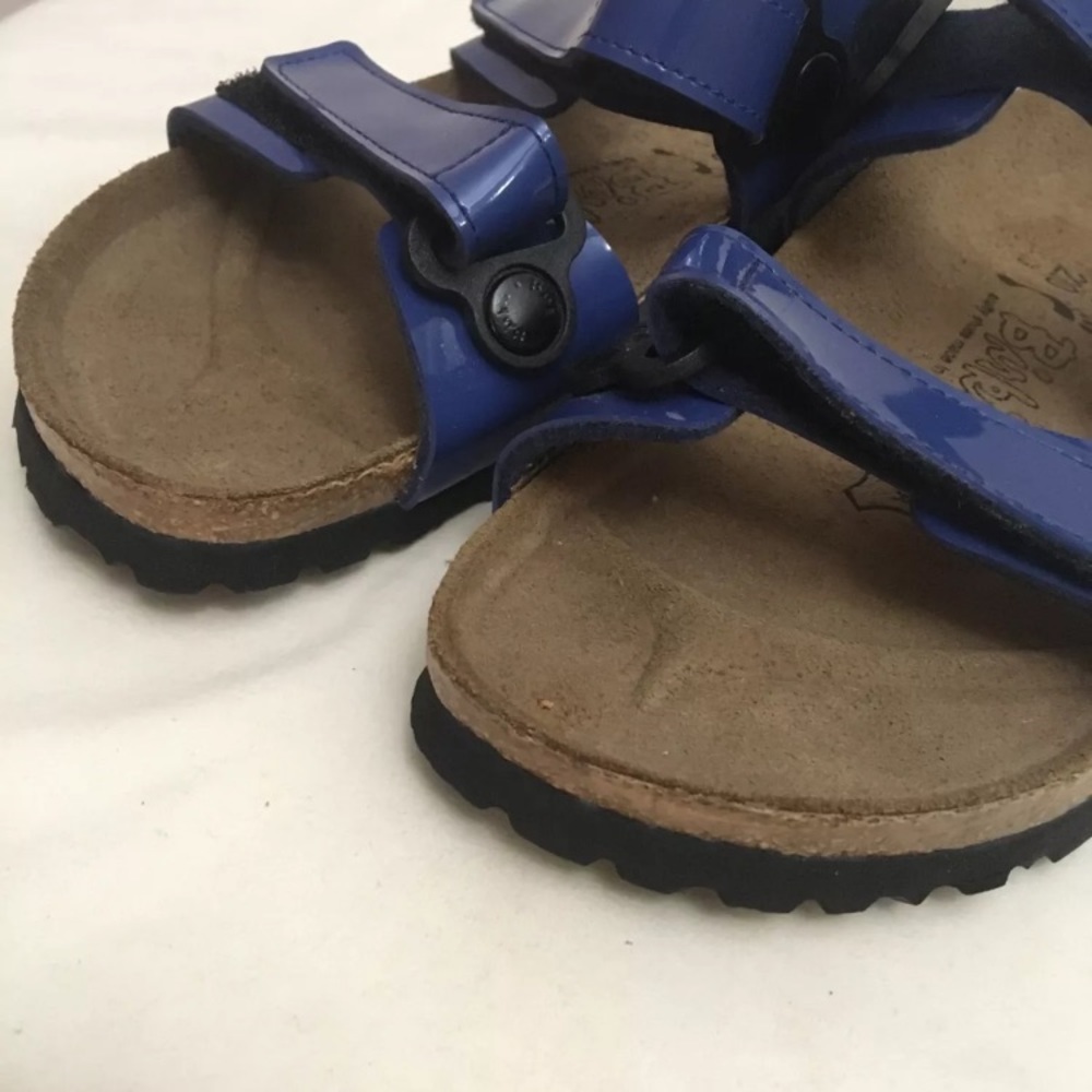 Birki’s Blue Adjustable Strap Slide Sandals 36 35 - Picture 10 of 10